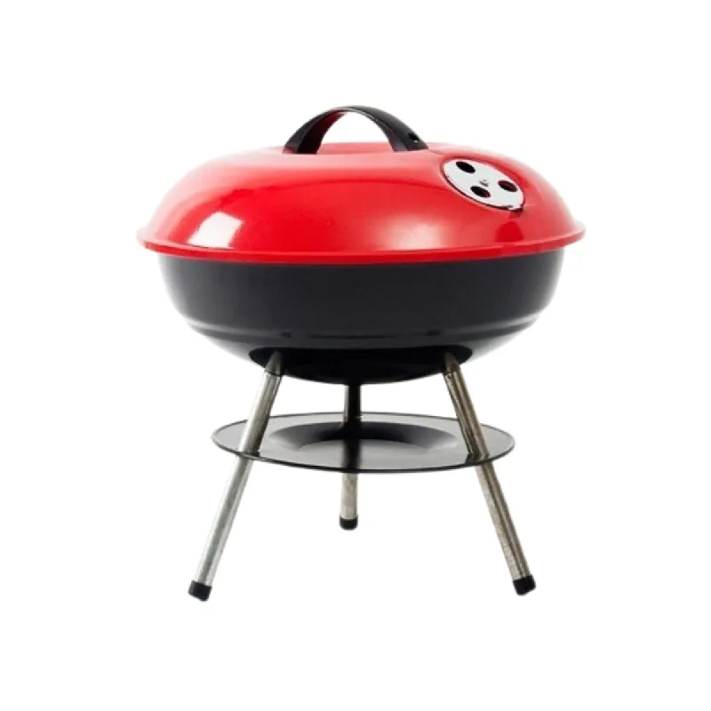 Guangdong factory 14 inch charcoal barbecue metal apple shaped round kettle grills bbq for outdoor garden
