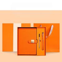Ensemble de carnet de notes en cuir personnalisé A5 avec reliure cousue, stylo à encre gel, couverture rigide, cadeau d'affaires en soie personnalisé