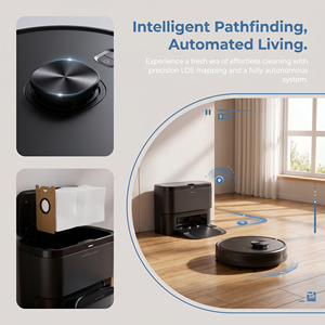 PX7D Robot Vacuum Cleaner 20000Pa Suction LDS Laser Navigation Auto Empty 3-in-1 Sweep <b>Mop</b> Robotic Cleaner - Product Image 6