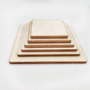 12 PCS Unfinished 4" <strong>Wood</strong> Square Blank <strong>Slices</strong> for DIY Crafts - Product Image 6
