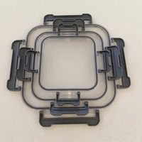 Ensemble de 3 boîtes de rangement pour réfrigérateur en PET transparent, contenants carrés pour aliments avec couvercles pour la cuisine et le congélateur