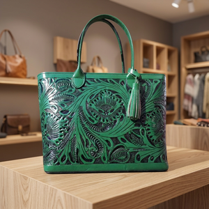 Bolso de Mano Cruzado de Cuero Genuino para Mujer, con Cierre, Impermeable, Duradero, Regalo para el Día de San Valentín, a la Moda, BS INTERNATIONAL 3L+ - Product Image 1