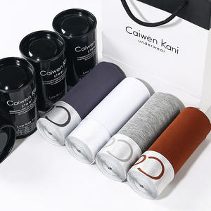 Calzoncillos Bóxer Ultrafinos de Algodón Modal con Grafeno para Hombre, Ropa Interior Cómoda, Caja de Regalo, Color Puro, Cintura Media - Product Image 5