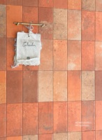 Carreaux de métro en porcelaine émaillée mate, motif brique rouge terre cuite traditionnelle, 98,5x200mm, pour décoration murale