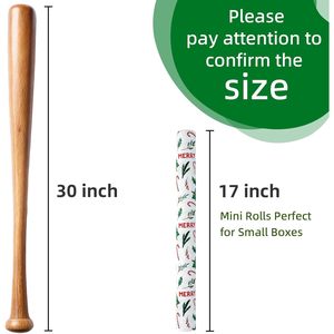 Flyhill Christmas Wrapping Paper 17 Inch X 33 Feet White Gift Wrap With Trees Pine Leaves Merry Design Recyclable - Product Image 3