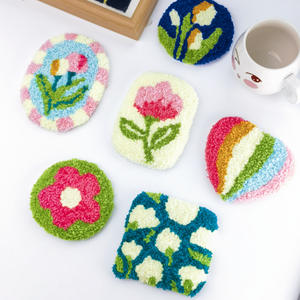 Punch ago ricamo tulipano tema fai da te sottobicchiere Making Kit artigianale filato arte per <span class=keywords><strong>il</strong></span> tempo libero e <span class=keywords><strong>passatempo</strong></span> creativo - Product Image 1