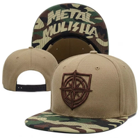 Cappellino Snapback con Ricamo 3D, Stampa Mimetica, Visiera Piatta, Logo Personalizzato, Regolabile, Stile Hip Hop per Uomo