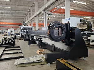 เครื่องตัดท่อด้วยเลเซอร์ CNC แบบอัตโนมัติ6เมตรเครื่องตัดท่อเจาะรูกลมโค้งรูปตัววีเป็นรูหยัก - Product Image 2