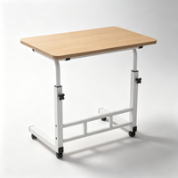 Table de chevet mobile et réglable en hauteur, idéale pour la maison, la chambre, le dortoir et les bureaux d'ordinateur paresseux