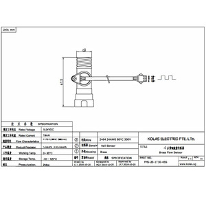 Medidores de flujo de agua de turbina de rotor de latón G1/2 pulgadas 1-30 LPM DN15 sensores magnéticos de efecto Hall personalización OEM para líquidos de pulso - Product Image 3
