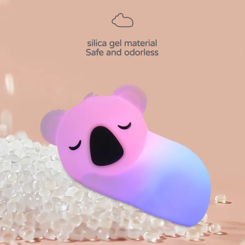 Veilleuse rechargeable de bébé de silicone de décor de Kawaii de cadeaux mignons veilleuse d'enfants pour la chambre à coucher