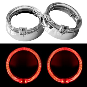 Meilleures ventes : Cache-lentilles de projecteur de phare automobile de 3 pouces avec anneaux LED Angel Eyes, universels pour la rénovation - Product Image 5