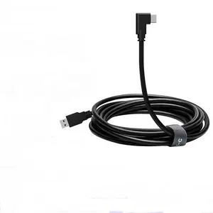 4m USB 3.0 sağ açı USB C kablosu VR kulaklık ve oyun PC için sanal masaüstü bağlantı kablosu