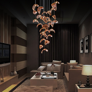 Trang Trí Nội Thất Thiết Kế Mới Đèn Chùm LED Lớn Tùy Chỉnh Cầu Thang Sảnh Khách Sạn - Product Image 4