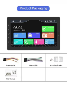 Autoradio 10,1 pouces 1Din Lecteur multimédia MP5 Lecteur audio FM Carplay filaire Android Auto Écran tactile réglable Autoradio simple DIN - Product Image 6