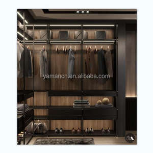 Armoire de chambre à coucher de luxe en panneaux de particules, armoires simples et détachables avec porte battante, décoration contemporaine, armoires scandinaves - Product Image 3
