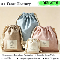Pochette cadeau en coton bio avec cordon de serrage, petite pochette de rangement pour bijoux, pochette imprimable avec logo, sac filtrant anti-poussière recyclable