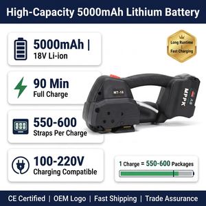 Máquina <span class=keywords><strong>Flejadora</strong></span> Automática <span class=keywords><strong>de</strong></span> Batería <span class=keywords><strong>de</strong></span> un Botón 5000mAh 3500N para Flejes <span class=keywords><strong>de</strong></span> PP PET <span class=keywords><strong>de</strong></span> 12-16mm Herramienta <span class=keywords><strong>de</strong></span> Embalaje Eléctrica Portátil MT-16 - Product Image 3