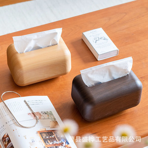 กล่องใส่กระดาษทิชชูไม้ ดีไซน์แบบดึงออกได้ สำหรับใช้ในบ้าน ห้องนั่งเล่น ห้องน้ำ รถยนต์ พร้อมตัวเลือกการพิมพ์โลโก้ - Product Image 5