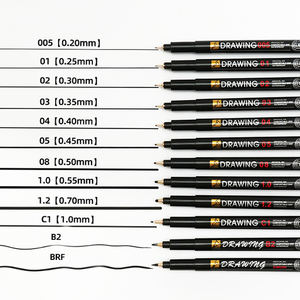 Bolígrafos de dibujo Fineliner profesionales de varios tamaños, pigmento de tinta negra, puntos surtidos, impermeables para escribir y dibujar - Product Image 6