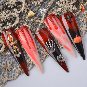 Araignée diamant crâne ongles alliage manucure Halloween Nail Art breloques Halloween fête fournitures paillettes manucure bricolage décoration - Product Image 5