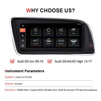 Unit Head Multimedia Mobil Navihua untuk Audi A4L A4 Q5 Sistem Linux CarPlay Nirkabel GPS Stereo