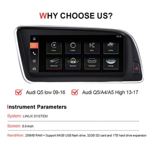ชุดเครื่องเสียงติดรถยนต์ Navihua สำหรับ Audi A4L A4 Q5 ระบบไร้สาย CarPlay ระบบ Linux พร้อม GPS - Product Image 6