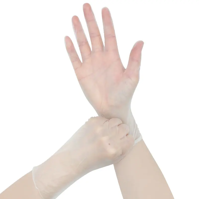Пользовательские ПВХ перчатки парикмахерские татуировки водонепроницаемые маникюрные салонные перчатки одноразовые беспорошковые прозрачные виниловые перчатки для ухода за салоном