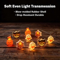 Luces LED de Halloween con Formas Variadas, Gato de Cheshire, Fantasma, Telaraña, Calabaza, Luces Decorativas para Ventanas, Lámpara Colgante de 3m