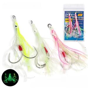 Großhandel Hochwertige Luminous Octopus String Hook Double Jigging Assist Haken Jigging Köder Salzwasser Hard Bait - Product Image 1