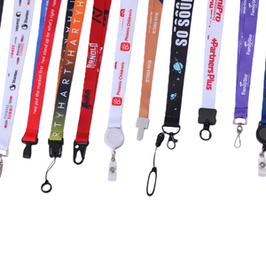Free Sample No Minimum Order Custom Printed Eco-Friendly Casual Sublimation Neck Lanyards with Logo Custom Keychain Polyester