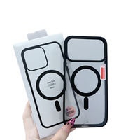 Étui de téléphone magnétique antichute antichoc en PC transparent + TPU à bords mats de conception luxueuse pour Samsung A17 A07 A36 A06 A16 A56