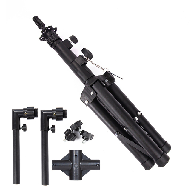 Professional Adjustable Flexible Wig Stand Durable Tripod Hairdressing Iron Metal Mannequin Head Tripod Holder for Wig Making