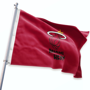 Drapeau d'équipe 100% Polyester drapeau personnalisé 3x5Outdoor Promotion impression numérique impression logo grand grand drapeau de chaleur <span class=keywords><strong>Miami</strong></span> personnalisé <span class=keywords><strong>NBA</strong></span> - Product Image 1