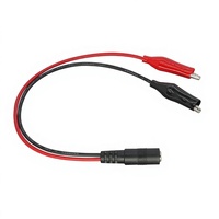 Câble de connexion de charge de batterie personnalisé avec double pince crocodile, isolé en PVC, en cuivre étamé, 55*21mm, pour faisceau de câbles d'alimentation DC
