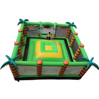 Aire de jeux gonflable de rebond d'airbag de montagne de saut gonflable en PVC de 6x6m avec accessoires de réparation de souffleur d'air enfants adultes
