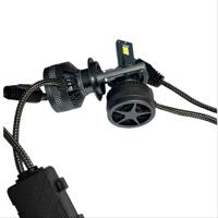 Ampoule de phare LED T16 80W H7, refroidissement par double tube en cuivre usiné CNC, 6000K haute luminosité, kit de conversion de phare automobile