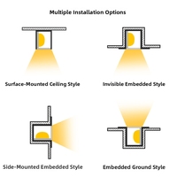 Bande lumineuse LED COB à émission latérale en silicone, étanche IP67, 24V 2700K CRI90, éclairage paysager extérieur pour jardin, ruban OEM