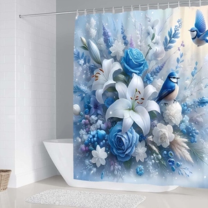Tùy Chỉnh 3D In Kỹ Thuật Số Phòng Tắm Rèm Tắm Không Thấm Nước Polyester Chất Liệu Cho Nhà Hoặc Khách Sạn Nhà Máy Bán Buôn - Product Image 2