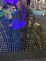 8x8pcs RGB 3-en-1 5050 RGB SMD LED Éclairage de scène portable pour piste de danse, montage au sol, 20W, contrôle DMX, CRI90, 5000K, dimmable