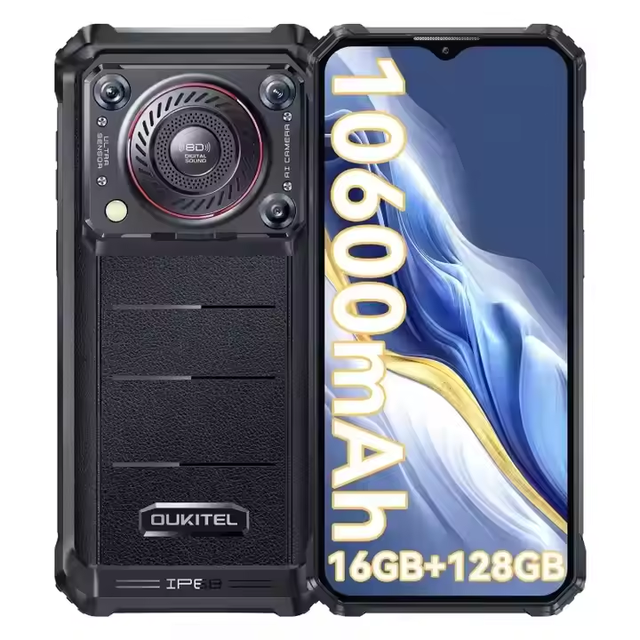 WP36 Smart Phone IP68/IP69K Rugged Mobile Android 13 13MP Rear Camera 8GB RAM 120Hz LCD NFC Fingerprint Shockproof Waterproof