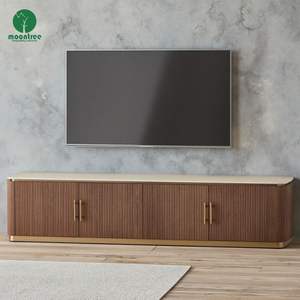 ירח הזזה דלת סלון סלון טלוויזיה עץ רהיטים מדיה קונסולת ארון יחידה טלוויזיה מעמד - Product Image 4