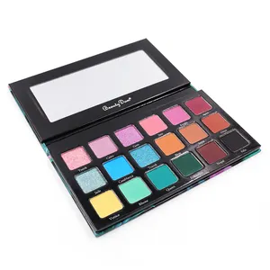 High quality makeup products private label graphic customized 18 color eyeshadow palette