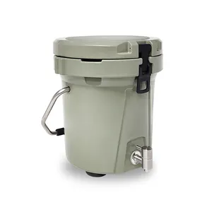 AHIC 7L Portable Round Cooler Bucket Hard Coolers for Camping Hiking Ice Chest Cooler Box