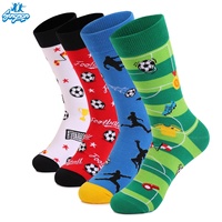 Chaussettes Jacquard en Coton Respirant à Motifs de Football pour Amateurs – Haute Qualité et Amusantes – Vente en Gros