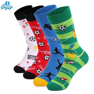 Calcetines de Algodón Transpirable al por Mayor con Patrones de Fútbol, Calcetines Divertidos de Alta Calidad para Amantes del Fútbol - Product Image 1