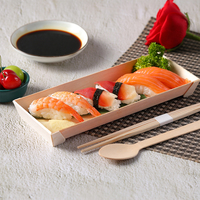 Offre Spéciale boîte de conception personnalisée en bois naturel écologique conteneur de restauration rapide sushi à emporter emballage alimentaire boîte à lunch