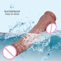 11.41 pouces réaliste gode Silicone souple énorme pénis avec ventouse jouets sexuels pour femme Anal Masturbation vibrateur