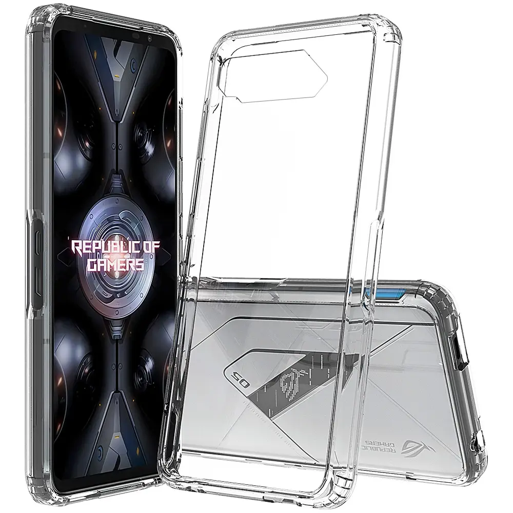 1.5mm tpu pc ultra slim crystal transparent acrylic case for Asus ROG Phone 5 Ultimate phone cover