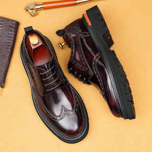 Zapatos Oxford de Cuero para Hombre 2026, Nuevos, Cerrados, Impermeables, Estilo Británico, Formales, de Negocios, Modernos, Casuales de Oficina - Product Image 5